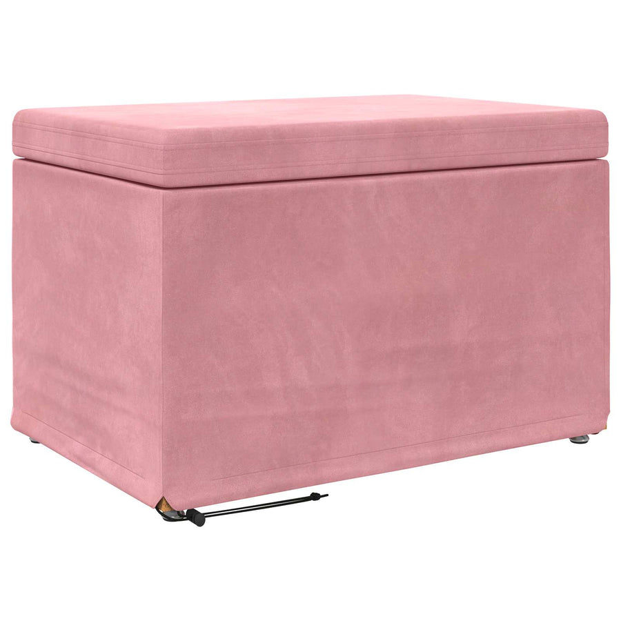 Kruk Roze 61 x 41 x 40 cm Velvet en Gefabriceerd Hout