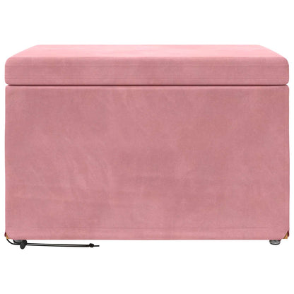 Kruk Roze 61 x 41 x 40 cm Velvet en Gefabriceerd Hout
