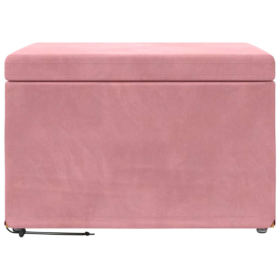 Kruk Roze 61 x 41 x 40 cm Velvet en Gefabriceerd Hout