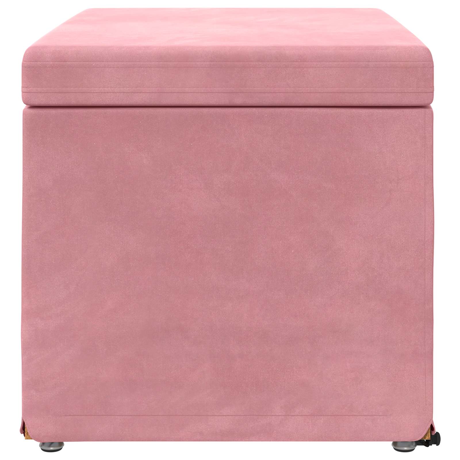 Kruk Roze 61 x 41 x 40 cm Velvet en Gefabriceerd Hout