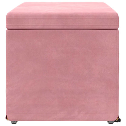 Kruk Roze 61 x 41 x 40 cm Velvet en Gefabriceerd Hout