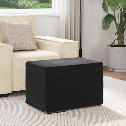 Kruk Zwart 61 x 41 x 40 cm Velvet en Gefabriceerd Hout