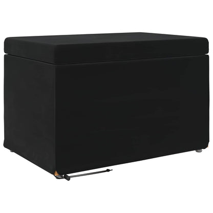 Kruk Zwart 61 x 41 x 40 cm Velvet en Gefabriceerd Hout