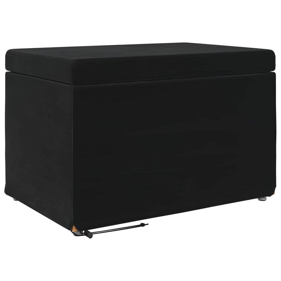 Kruk Zwart 61 x 41 x 40 cm Velvet en Gefabriceerd Hout