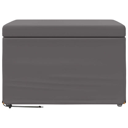 Kruk Grijs 61 x 41 x 40 cm Nepleer en Gefabriceerd Hout