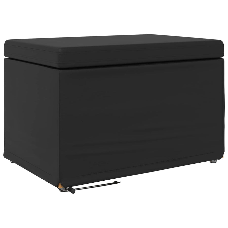 Kruk Zwart 61 x 41 x 40 cm Nepleer en Gefabriceerd Hout