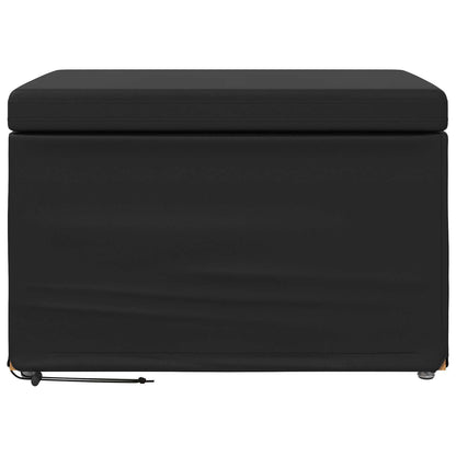 Kruk Zwart 61 x 41 x 40 cm Nepleer en Gefabriceerd Hout