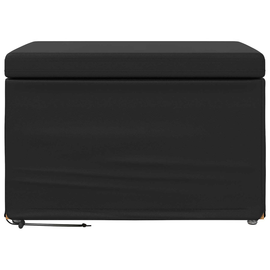 Kruk Zwart 61 x 41 x 40 cm Nepleer en Gefabriceerd Hout