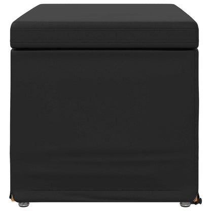 Kruk Zwart 61 x 41 x 40 cm Nepleer en Gefabriceerd Hout