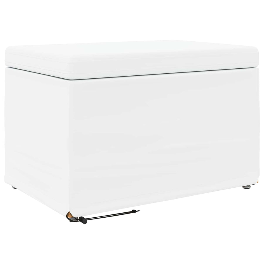 Kruk Wit 61 x 41 x 40 cm Nepleer en Gefabriceerd Hout