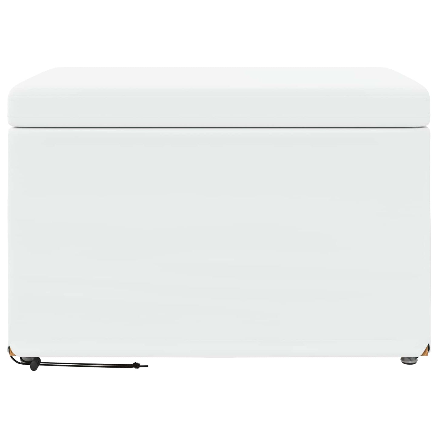 Kruk Wit 61 x 41 x 40 cm Nepleer en Gefabriceerd Hout