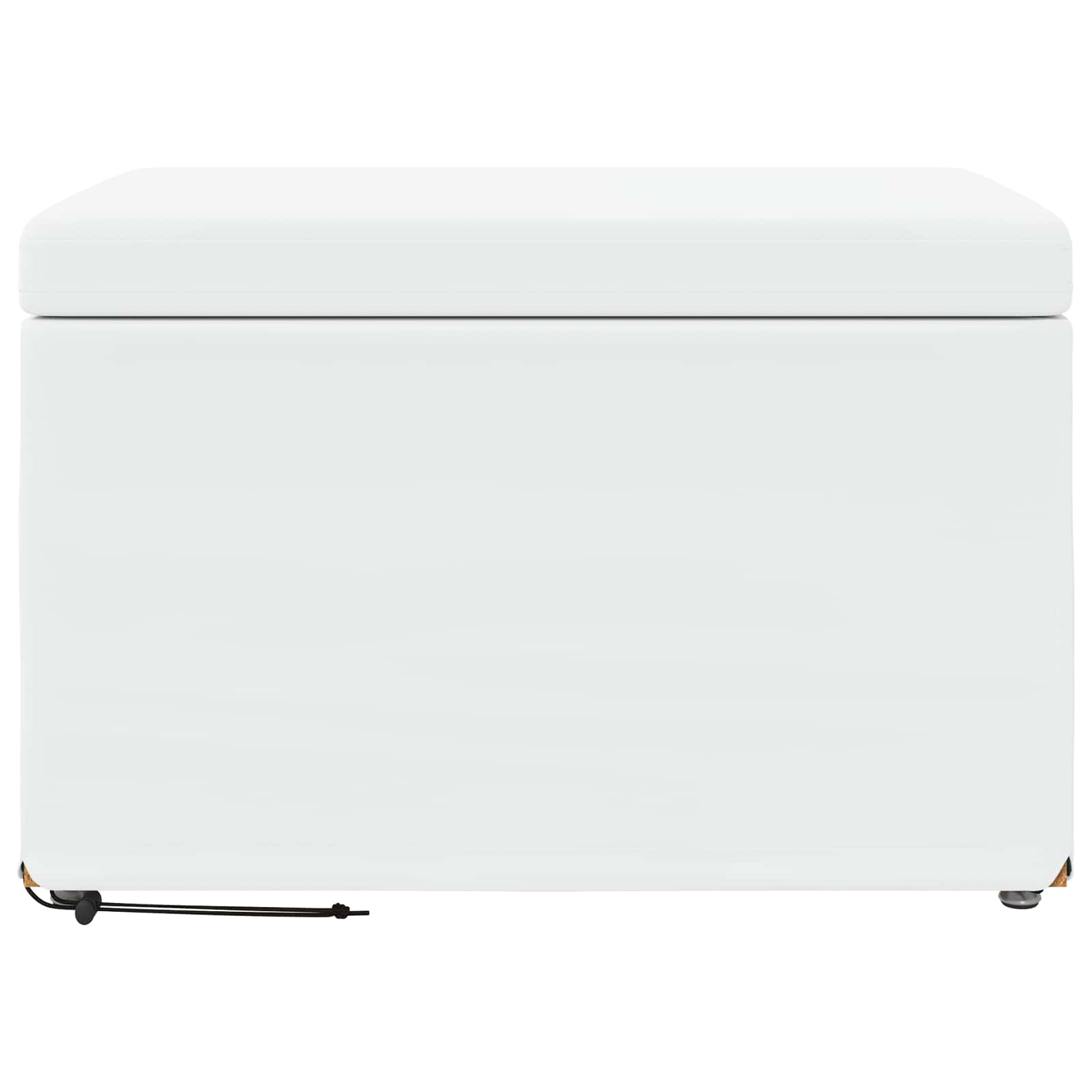 Kruk Wit 61 x 41 x 40 cm Nepleer en Gefabriceerd Hout