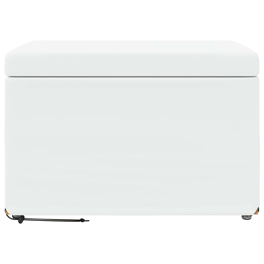 Kruk Wit 61 x 41 x 40 cm Nepleer en Gefabriceerd Hout