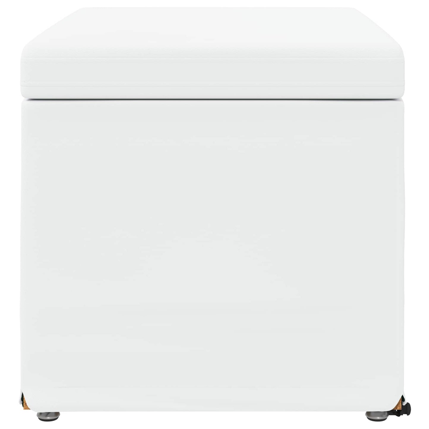Kruk Wit 61 x 41 x 40 cm Nepleer en Gefabriceerd Hout