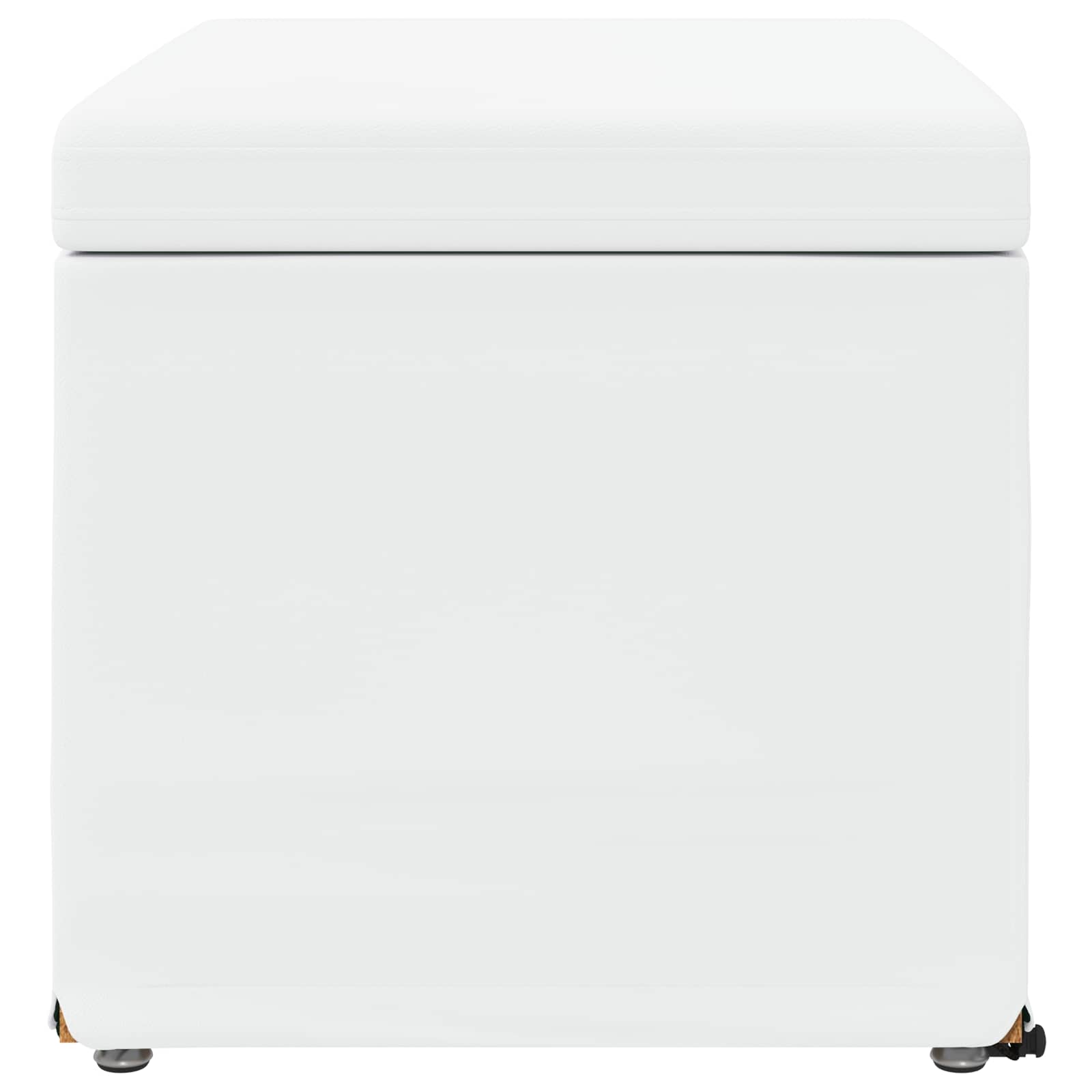 Kruk Wit 61 x 41 x 40 cm Nepleer en Gefabriceerd Hout