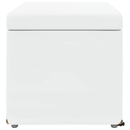 Kruk Wit 61 x 41 x 40 cm Nepleer en Gefabriceerd Hout