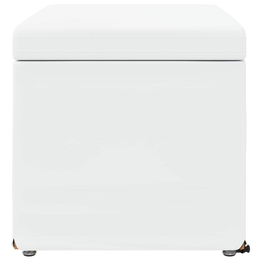 Kruk Wit 61 x 41 x 40 cm Nepleer en Gefabriceerd Hout