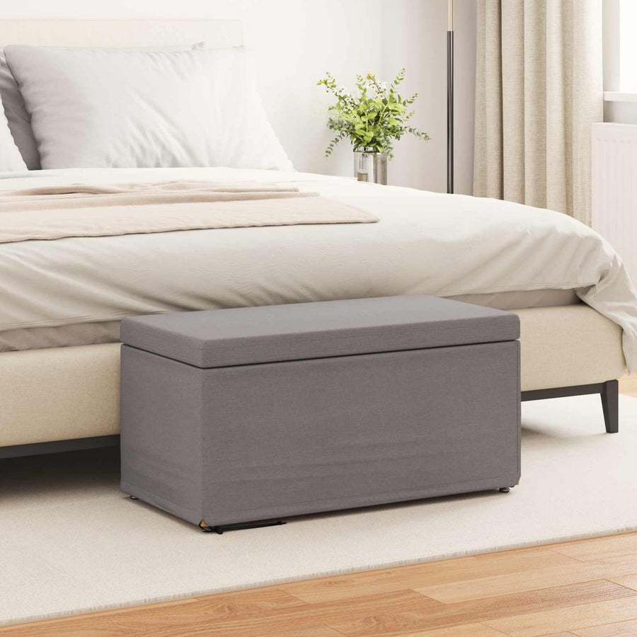 Kruk Taupe 81 x 41 x 40 cm Stof en Geëngineerd Hout