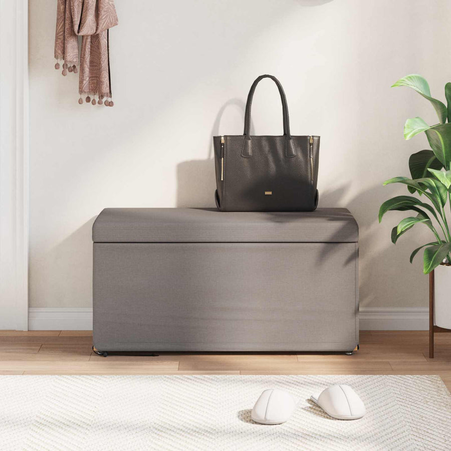Kruk Taupe 81 x 41 x 40 cm Stof en Geëngineerd Hout