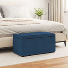 Stool Blue 81 x 41 x 40 cm Fabric and Engineered Wood