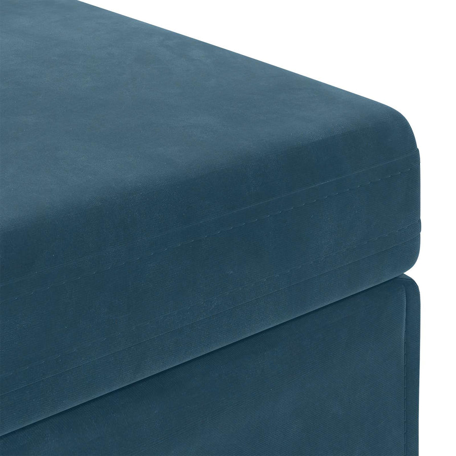 Kruk Blauw 81 x 41 x 40 cm Velvet en Gefabriceerd Hout