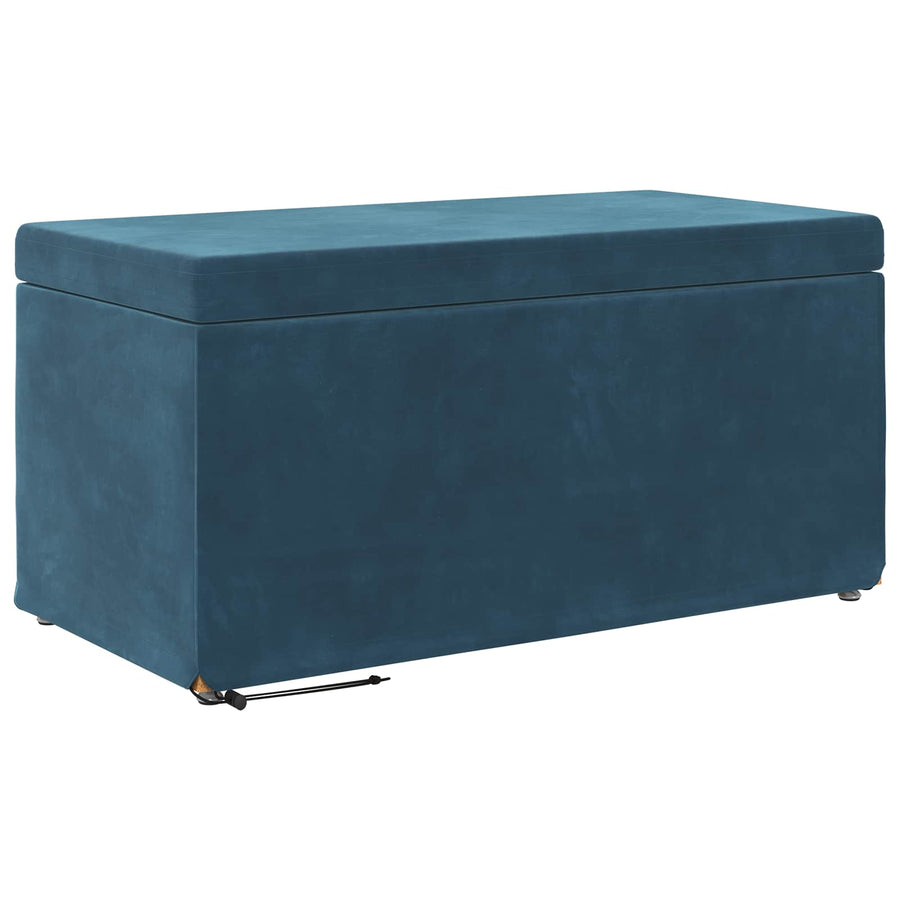 Kruk Blauw 81 x 41 x 40 cm Velvet en Gefabriceerd Hout