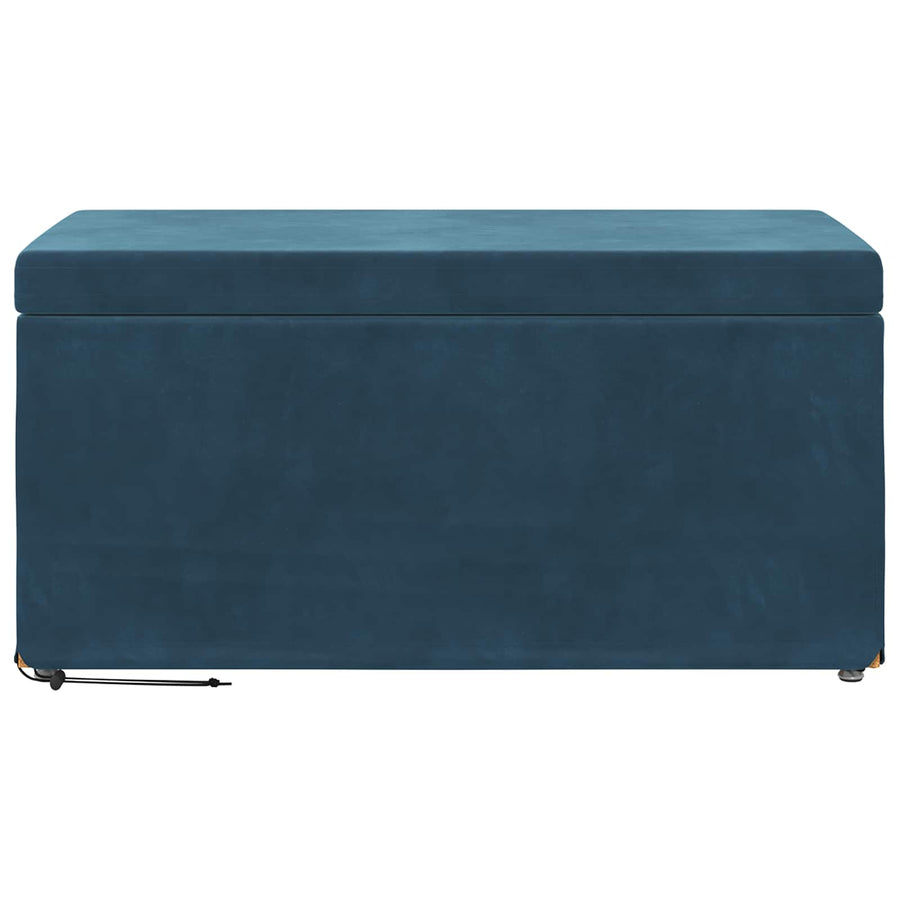 Kruk Blauw 81 x 41 x 40 cm Velvet en Gefabriceerd Hout