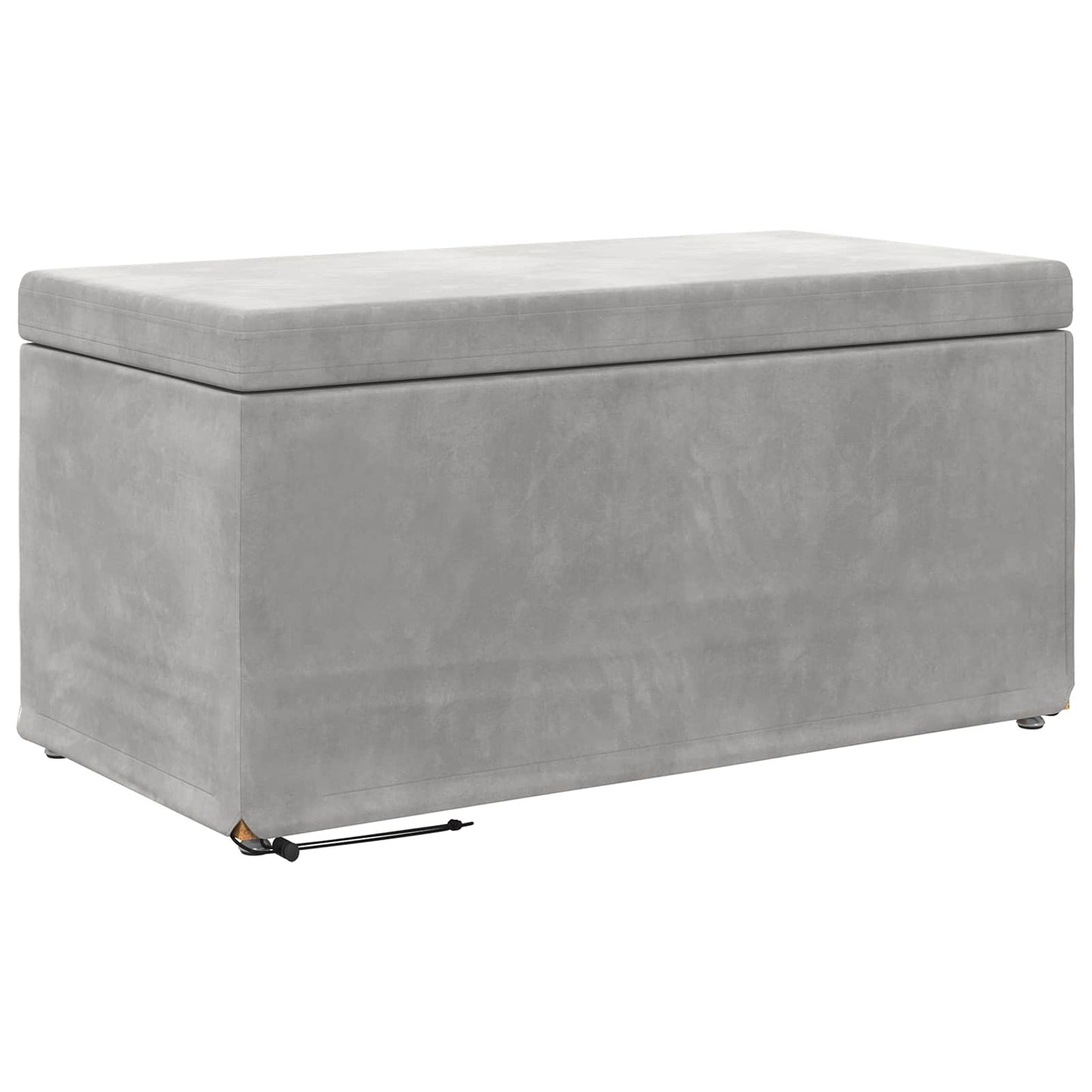 Kruk Lichtgrijs 81 x 41 x 40 cm Velvet en Gefabriceerd Hout