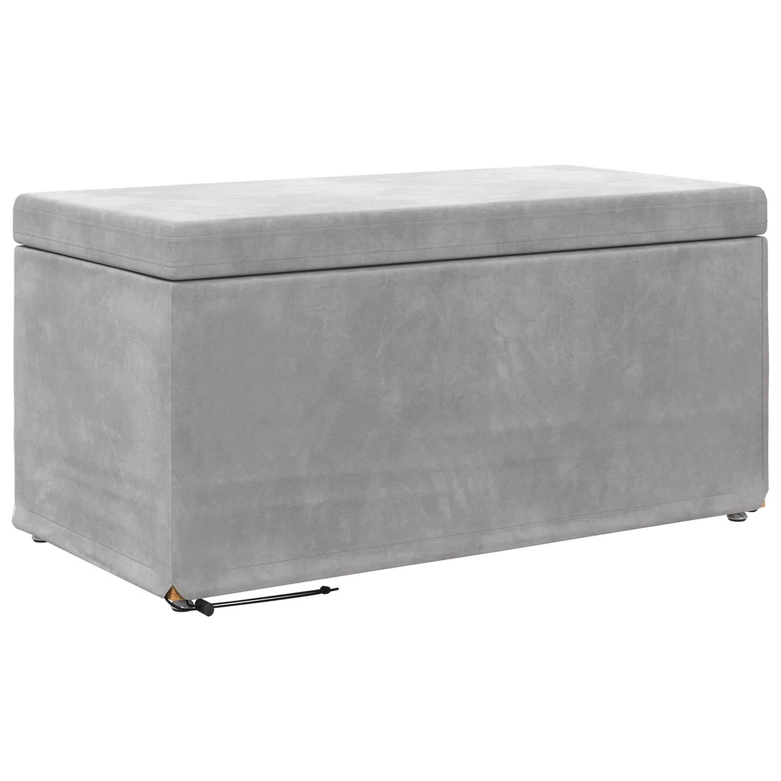 Kruk Lichtgrijs 81 x 41 x 40 cm Velvet en Gefabriceerd Hout