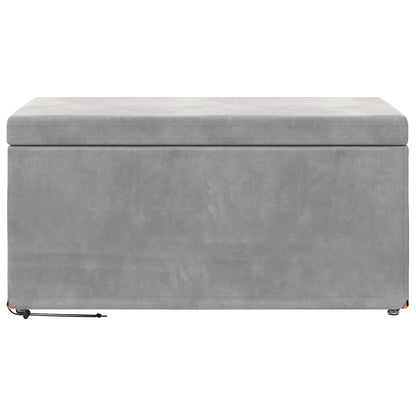 Kruk Lichtgrijs 81 x 41 x 40 cm Velvet en Gefabriceerd Hout