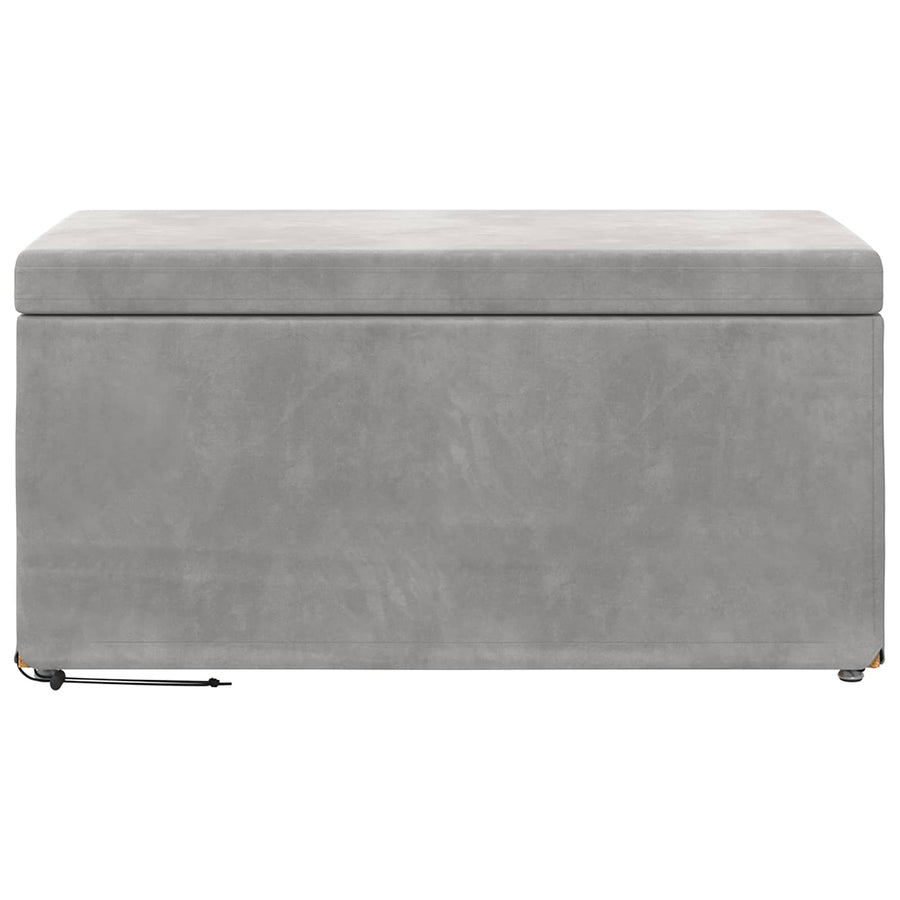 Kruk Lichtgrijs 81 x 41 x 40 cm Velvet en Gefabriceerd Hout