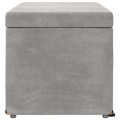Kruk Lichtgrijs 81 x 41 x 40 cm Velvet en Gefabriceerd Hout