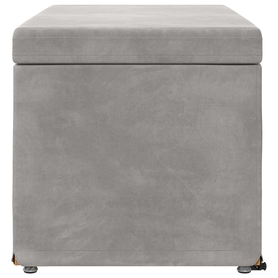 Kruk Lichtgrijs 81 x 41 x 40 cm Velvet en Gefabriceerd Hout