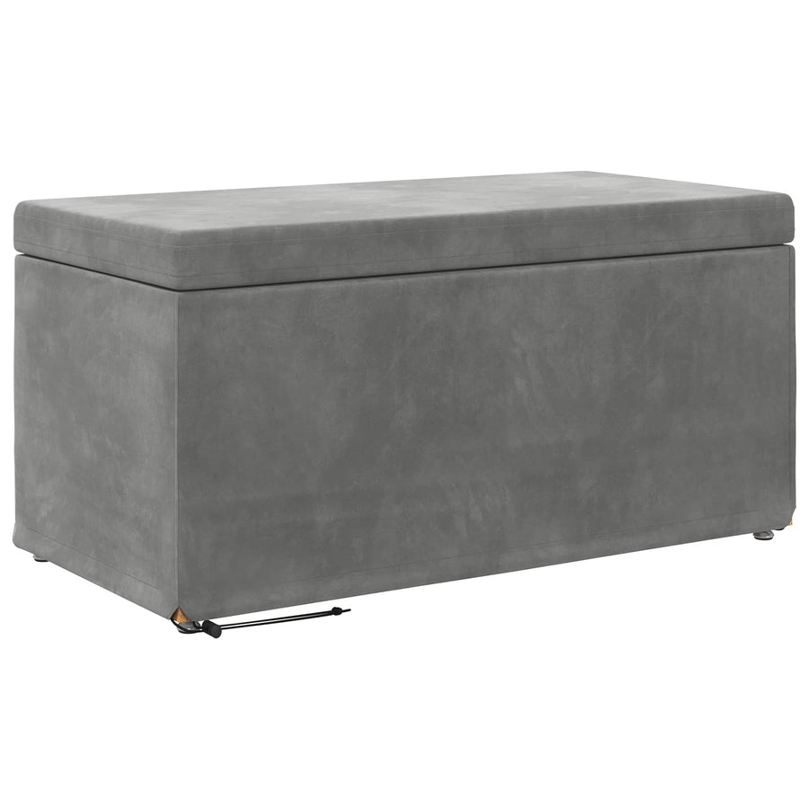 Kruk Donkergrijs 81 x 41 x 40 cm Velvet en Gefabriceerd Hout