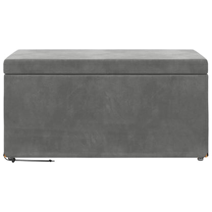 Kruk Donkergrijs 81 x 41 x 40 cm Velvet en Gefabriceerd Hout