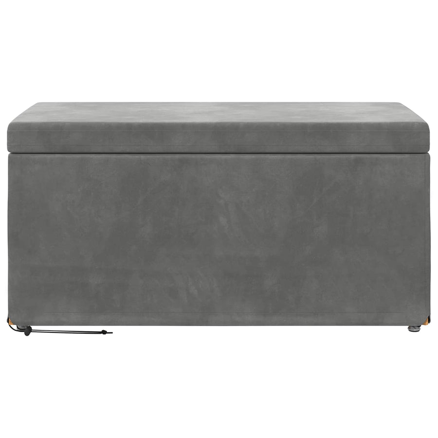 Kruk Donkergrijs 81 x 41 x 40 cm Velvet en Gefabriceerd Hout