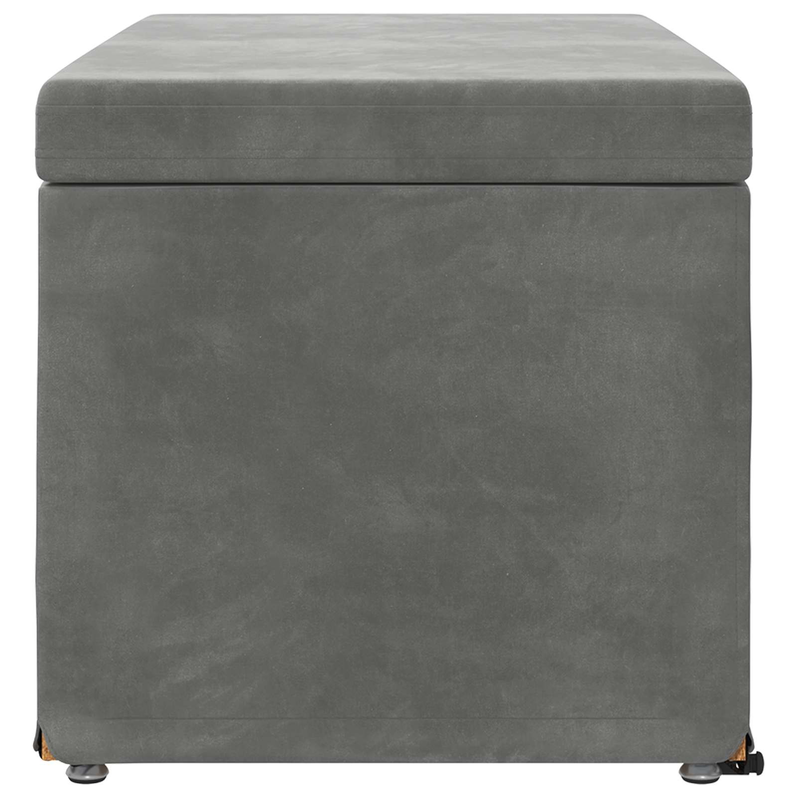Kruk Donkergrijs 81 x 41 x 40 cm Velvet en Gefabriceerd Hout