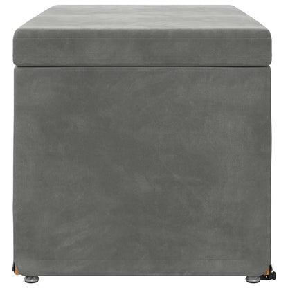 Kruk Donkergrijs 81 x 41 x 40 cm Velvet en Gefabriceerd Hout