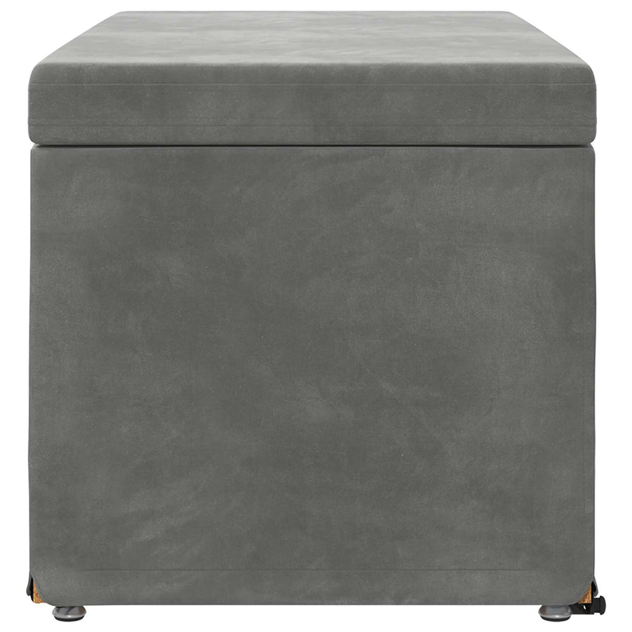 Kruk Donkergrijs 81 x 41 x 40 cm Velvet en Gefabriceerd Hout