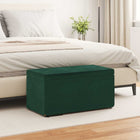Stool Dark Green 81 x 41 x 40 cm Velvet and Engineered Wood