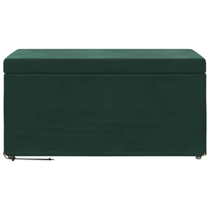 Kruk Donkergroen 81 x 41 x 40 cm Velvet en Gefabriceerd Hout