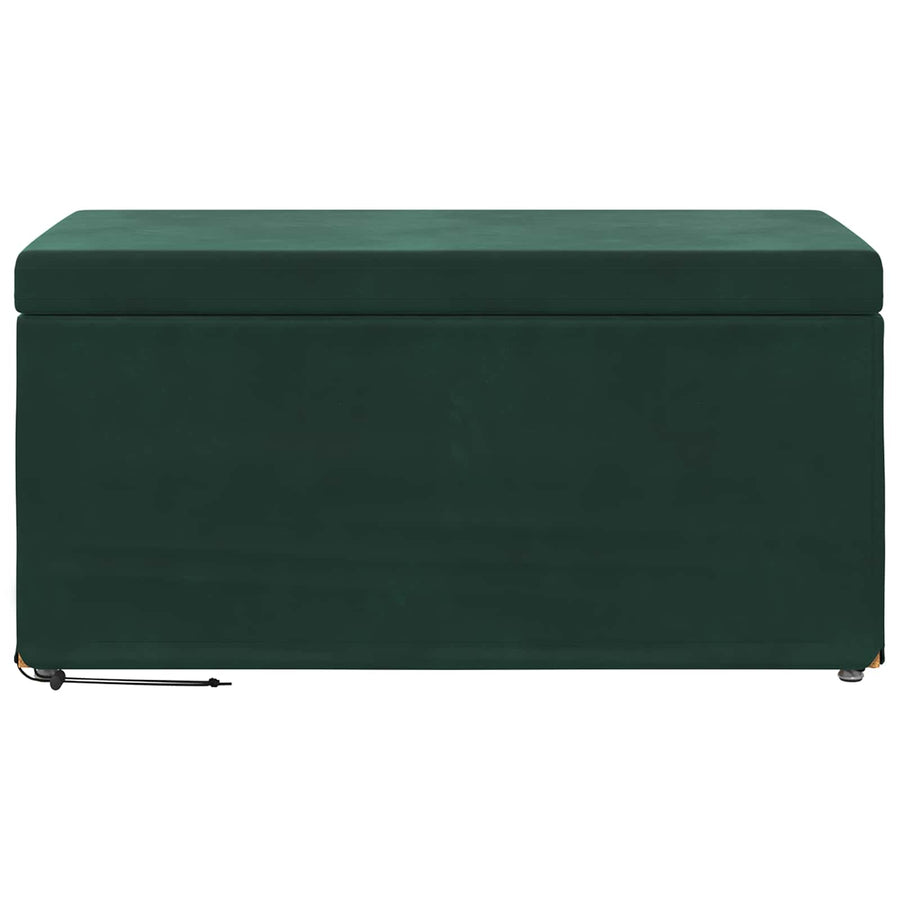 Kruk Donkergroen 81 x 41 x 40 cm Velvet en Gefabriceerd Hout