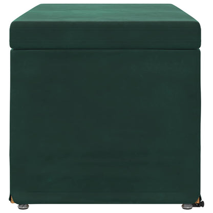 Kruk Donkergroen 81 x 41 x 40 cm Velvet en Gefabriceerd Hout