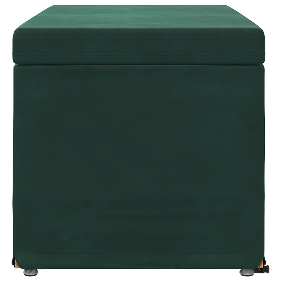 Kruk Donkergroen 81 x 41 x 40 cm Velvet en Gefabriceerd Hout