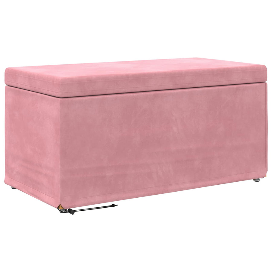 Kruk Roze 81 x 41 x 40 cm Velvet en Gefabriceerd Hout
