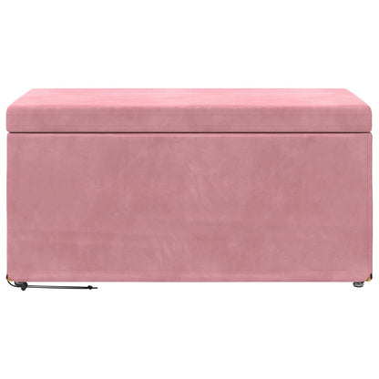 Kruk Roze 81 x 41 x 40 cm Velvet en Gefabriceerd Hout