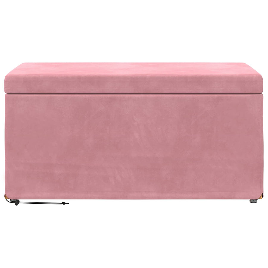 Kruk Roze 81 x 41 x 40 cm Velvet en Gefabriceerd Hout