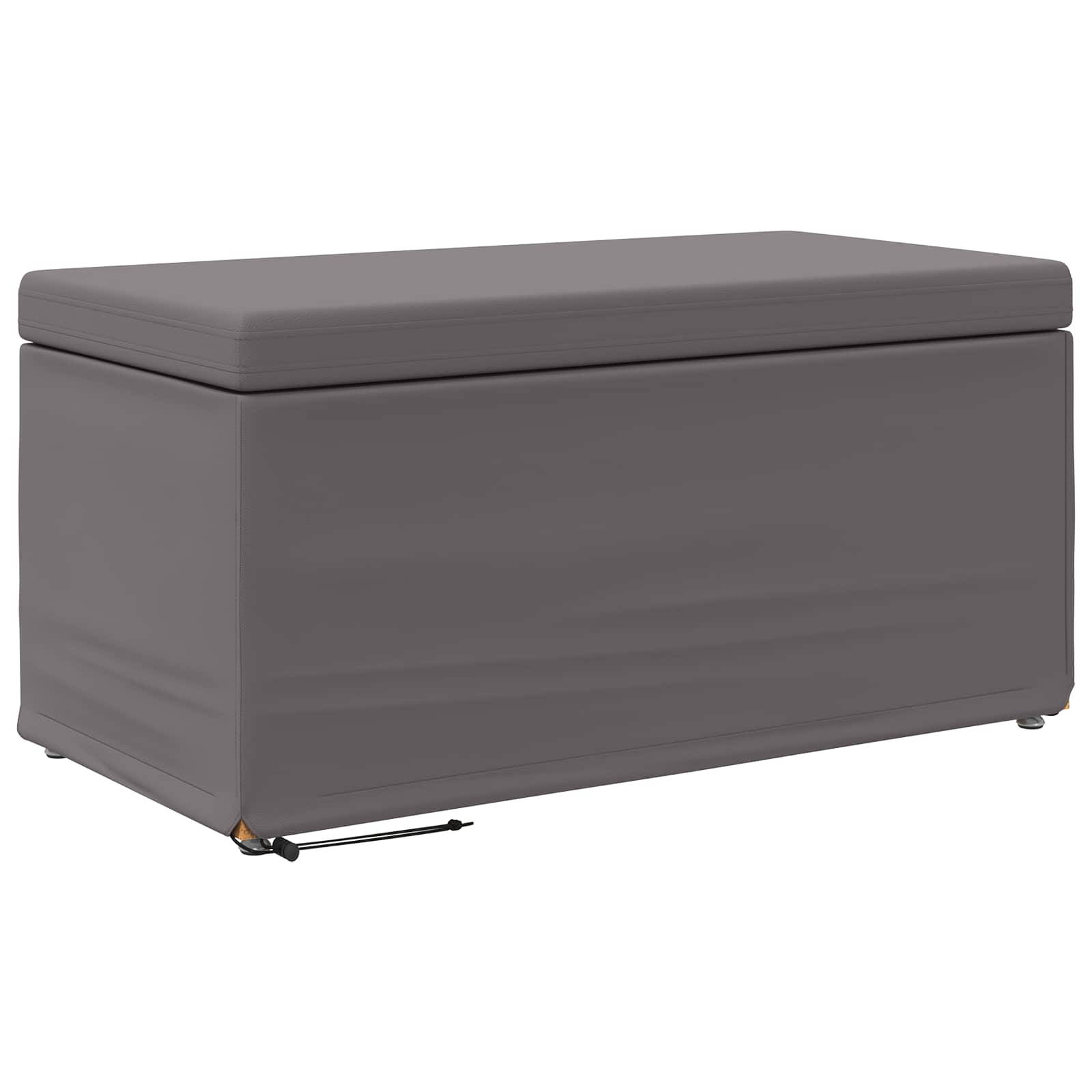 Kruk Grijs 81 x 41 x 40 cm Nepleer en Gefabriceerd Hout