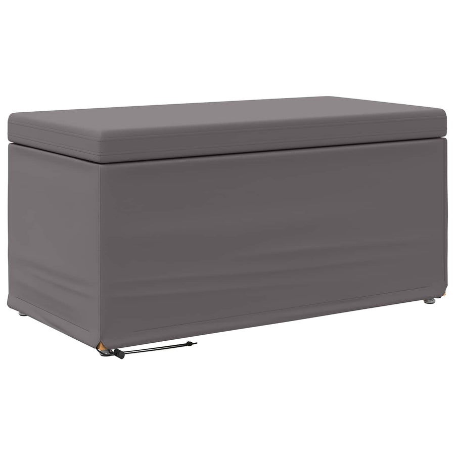 Kruk Grijs 81 x 41 x 40 cm Nepleer en Gefabriceerd Hout