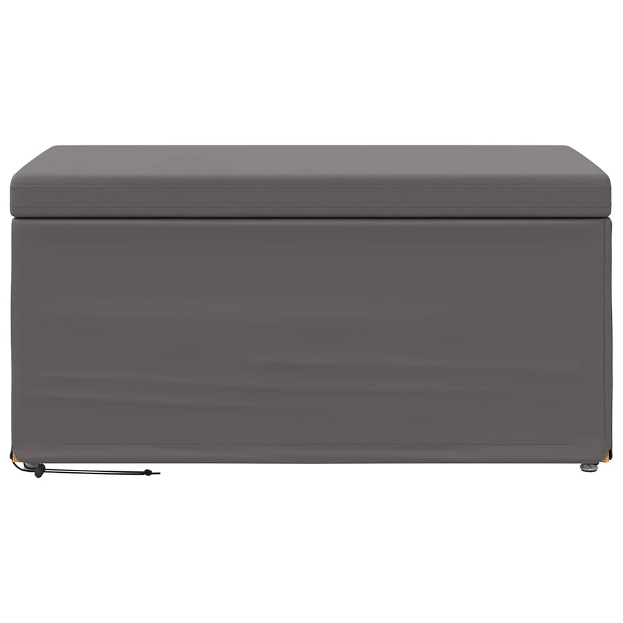 Kruk Grijs 81 x 41 x 40 cm Nepleer en Gefabriceerd Hout